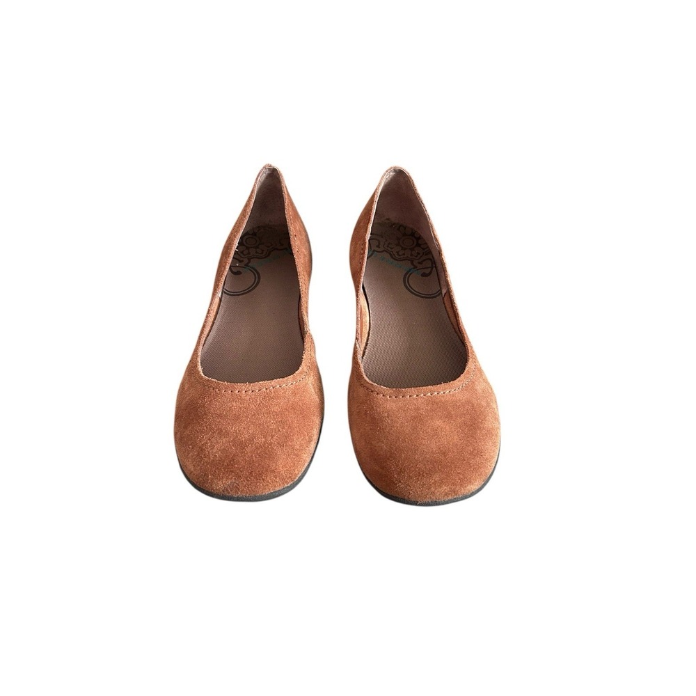 Merrell Shoe‎ Womens 10 Tan Leather Avesso Oak Slip On Shoe Oak Ballet Flat - Picture 3 of 11